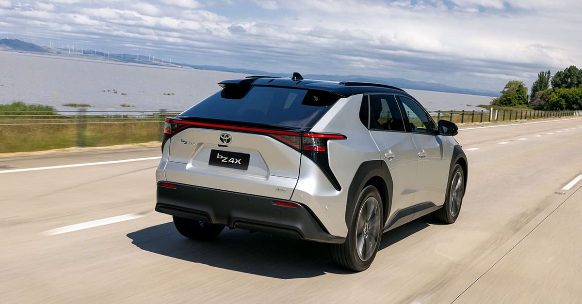 Toyota bZ4X - driving on road