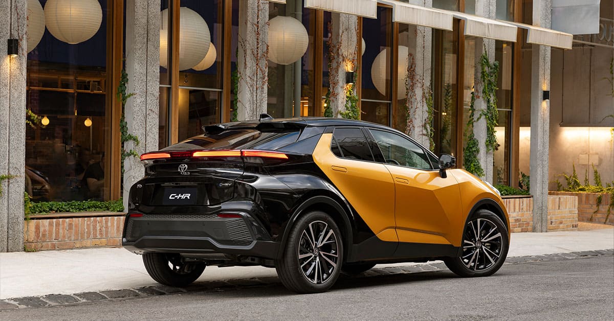 A new Toyota C-HR parked on the street