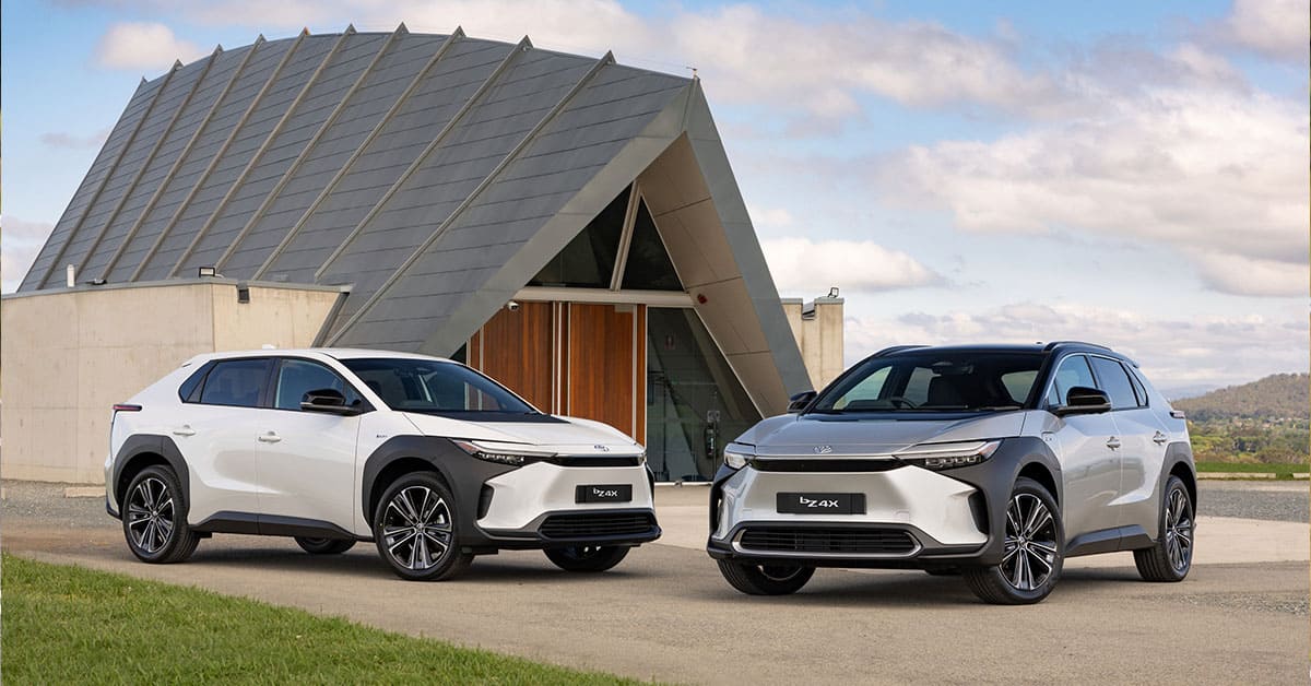 Toyota bZ4X - 2 cars parked