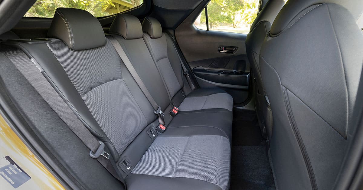 Back seats of a Toyota C-HR