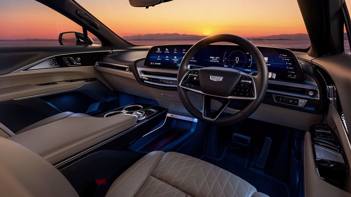 Interior view of a Cadillac Lyriq