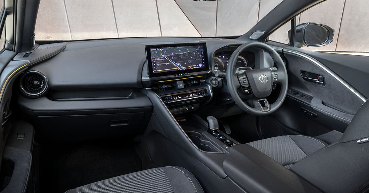 Interior view of a Toyota C-HR