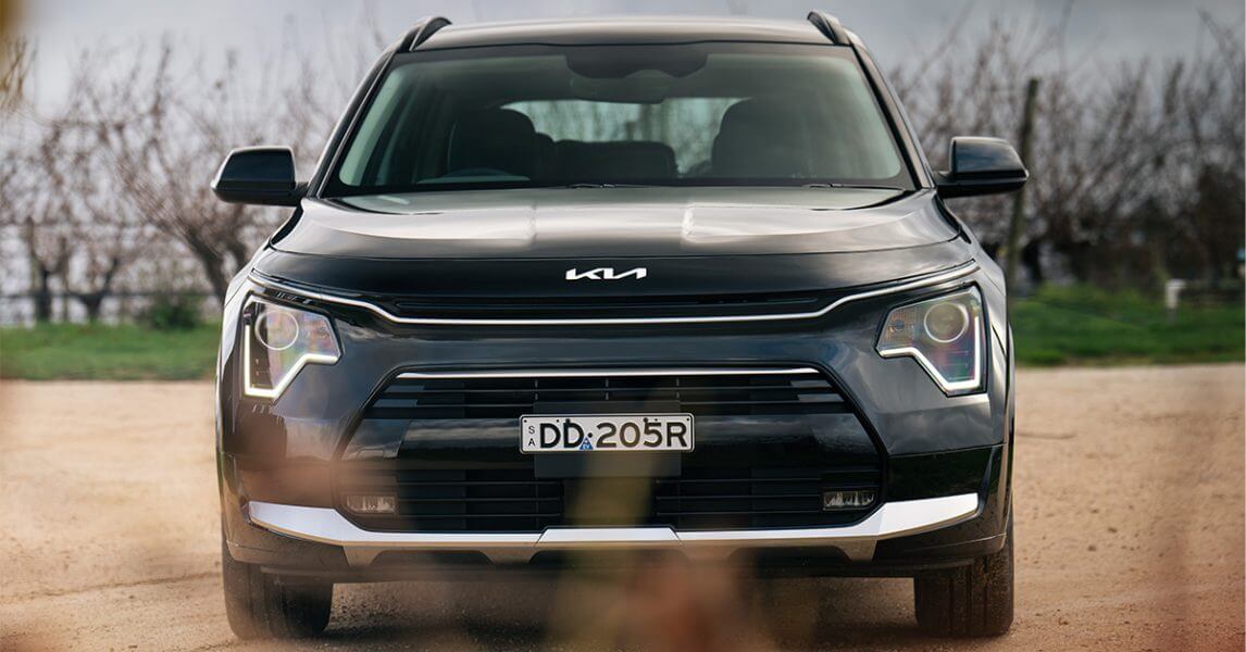 Kia Niro Electric Review- Black Kia front view