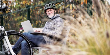 Man with bike