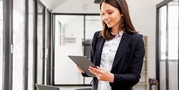 Woman on a tablet