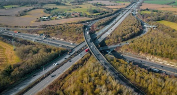 uk-mobility-motorway British motorways shot from an aerial perspective